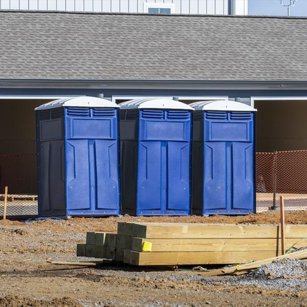 Heavy-duty construction site porta potty in Milledgeville, Georgia