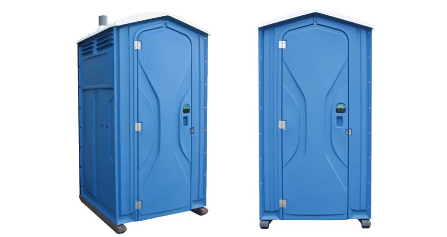 Long-term porta potty units on site in Milledgeville, Georgia
